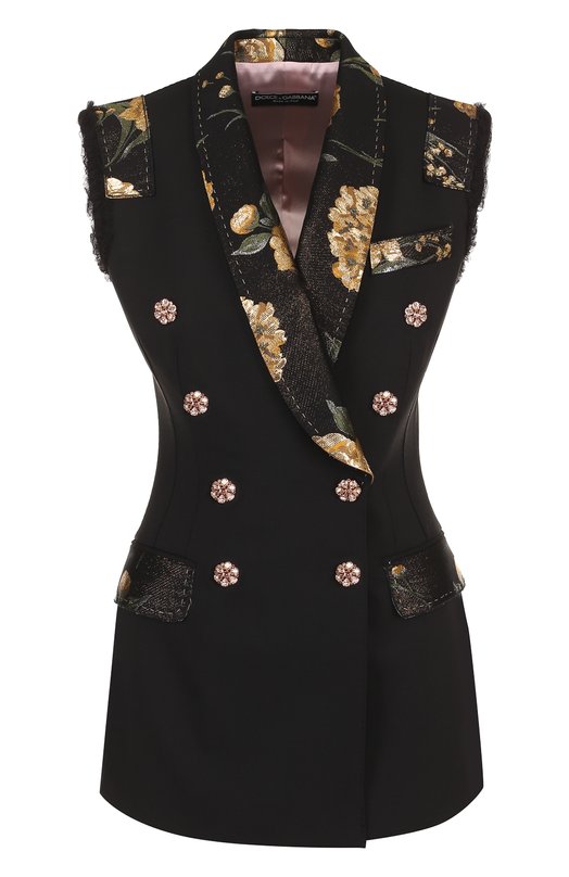 Приталенный двубортный жилет Dolce&Gabbana 