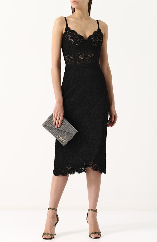 Приталенное кружевное платье-футляр Dolce&Gabbana 