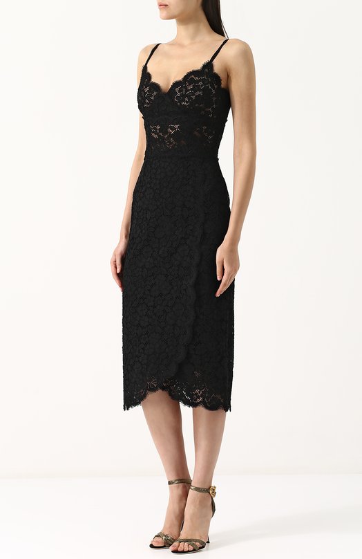 Приталенное кружевное платье-футляр Dolce&Gabbana 