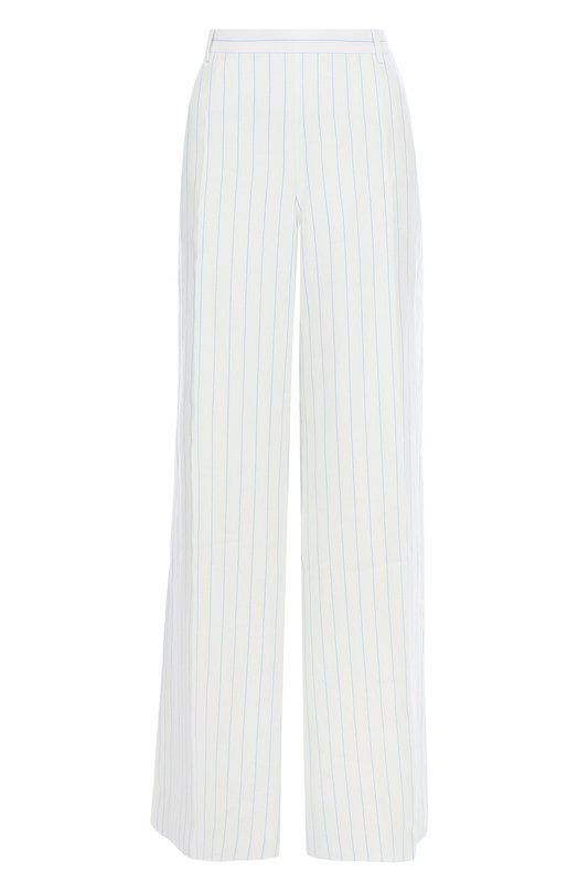 Льняные расклешенные брюки в полоску Ralph Lauren 