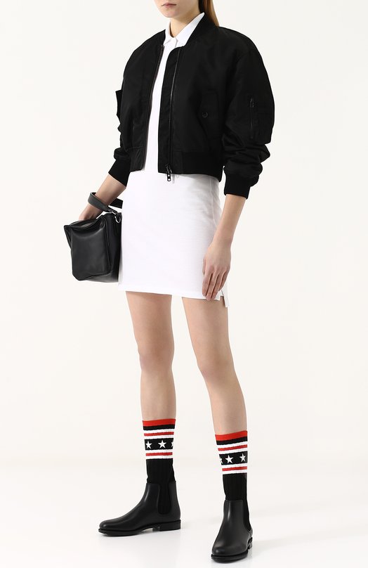 Резиновые сапоги с вязаной вставкой Givenchy 