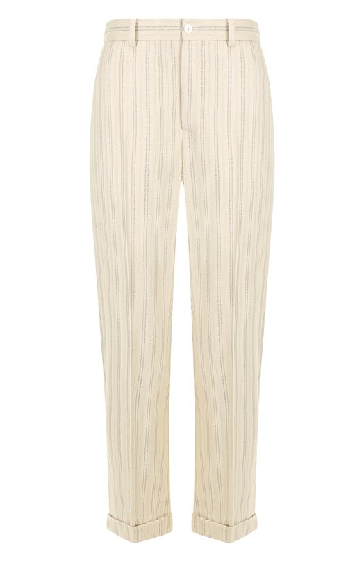 Укороченные брюки из смеси шелка и льна с вискозой Ralph Lauren 