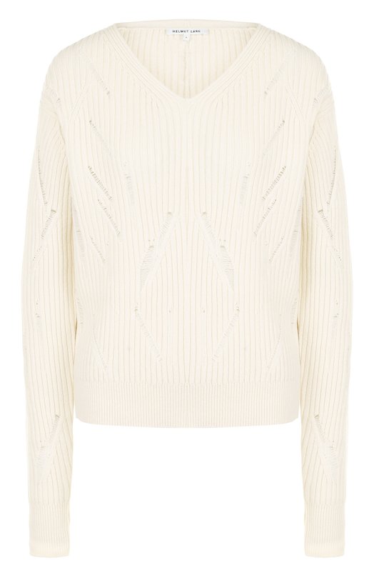 Пуловер фактурной вязки из шерсти Helmut Lang 