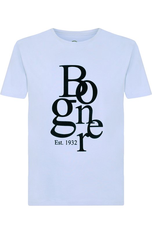 Хлопковая футболка с логотипом бренда Bogner 