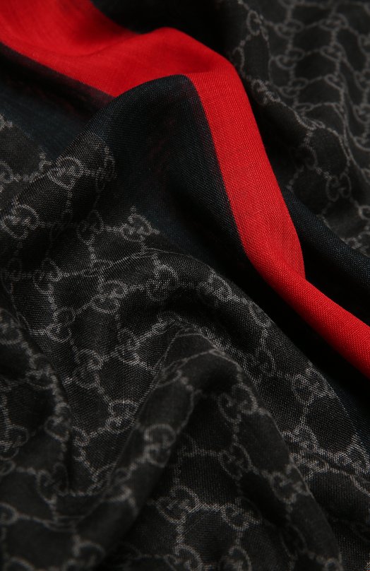 Шерстяной шарф с необработанным краем Gucci 
