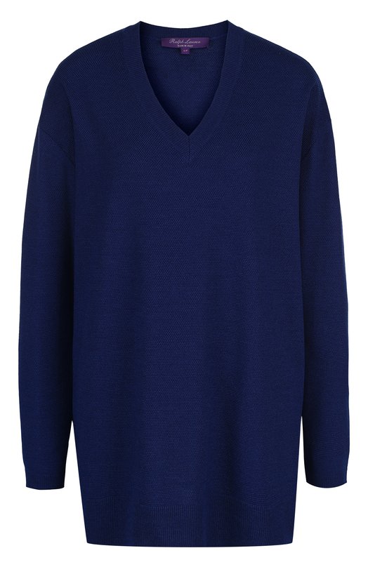 Пуловер из смеси шерсти и шелка с V-образным вырезом Ralph Lauren 