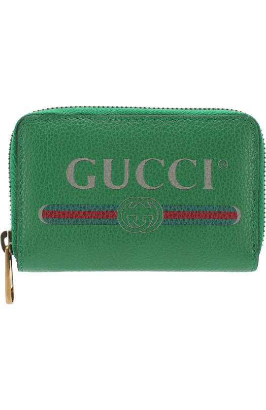 Кожаный футляр для кредитных карт на молнии Gucci 
