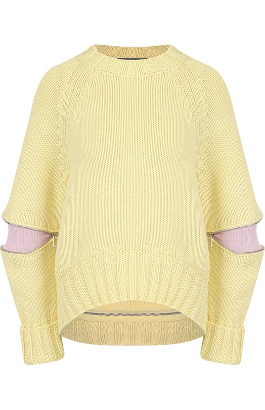 Шерстяной свитер свободного кроя с круглым вырезом Alexander McQueen 