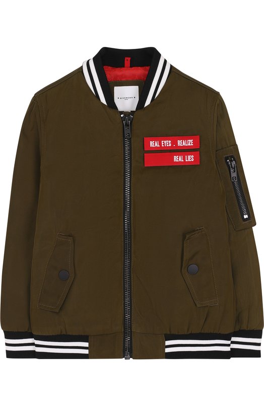 Куртка-бомбер с контрастными нашивками Givenchy 2703366