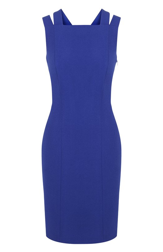 Приталенное однотонное платье-миди BOSS