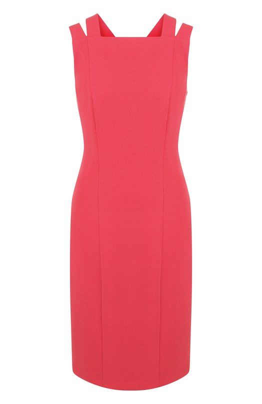 Приталенное однотонное платье-миди BOSS