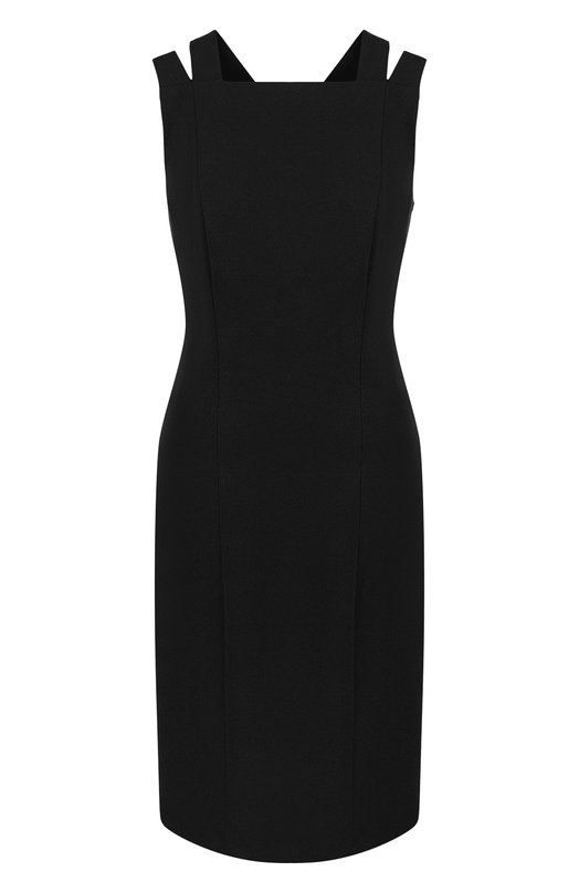 Приталенное однотонное платье-миди BOSS