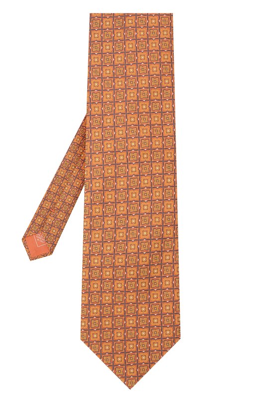 Шелковый галстук с узором Brioni 