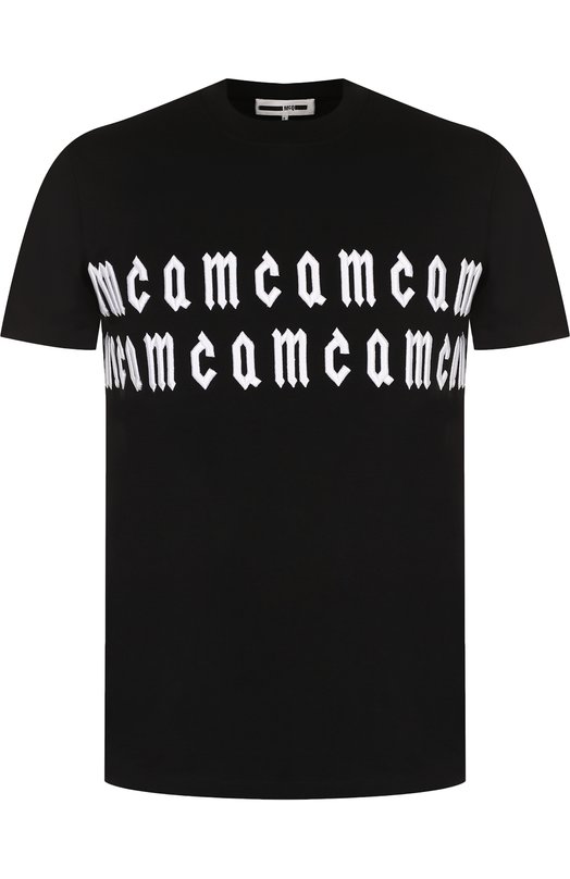 Хлопковая футболка с вышивкой MCQ 