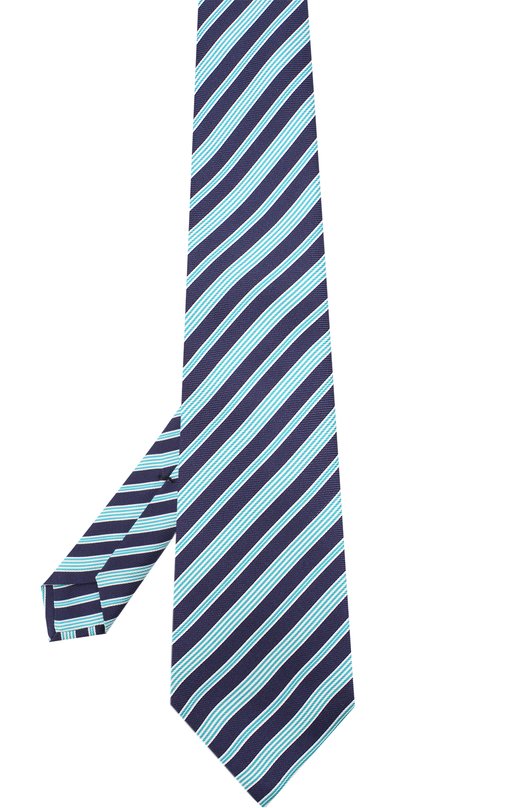 Kiton Шелковый галстук в полоску Kiton