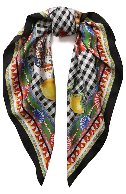 Шелковый платок с принтом Dolce&Gabbana 