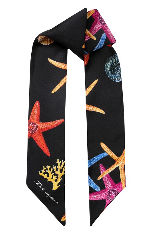 Шелковый шарф-бандо с принтом Dolce&Gabbana 