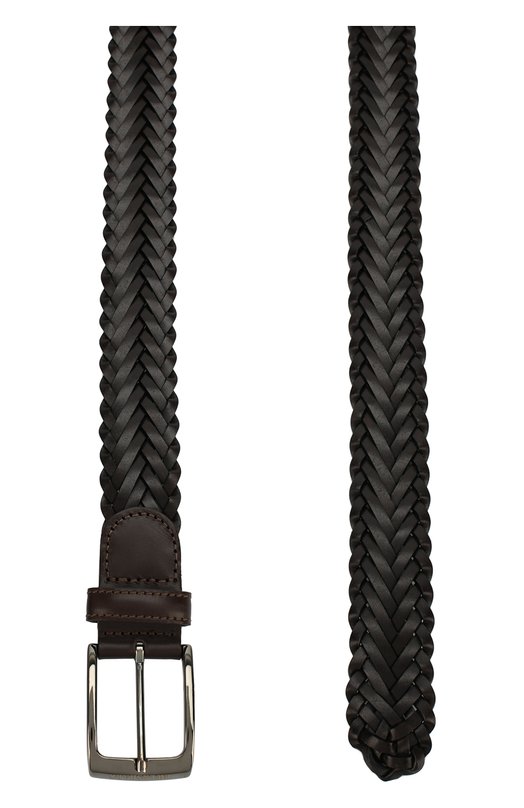 Кожаный плетеный ремень с металлической пряжкой Paul Shark 