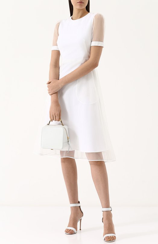 Приталенное платье-миди с коротким рукавом Givenchy 