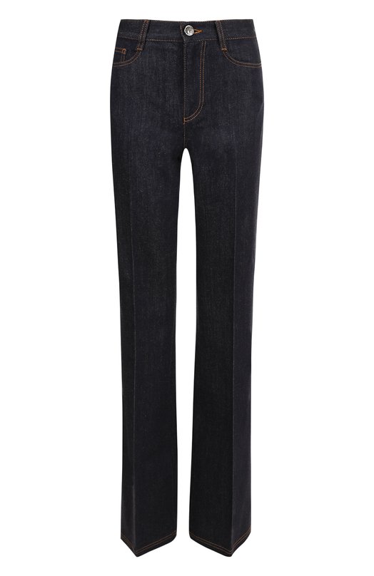 Расклешенные джинсы с контрастной прострочкой Fendi 
