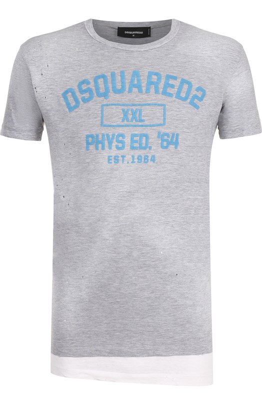Хлопковая удлиненная футболка Dsquared2 