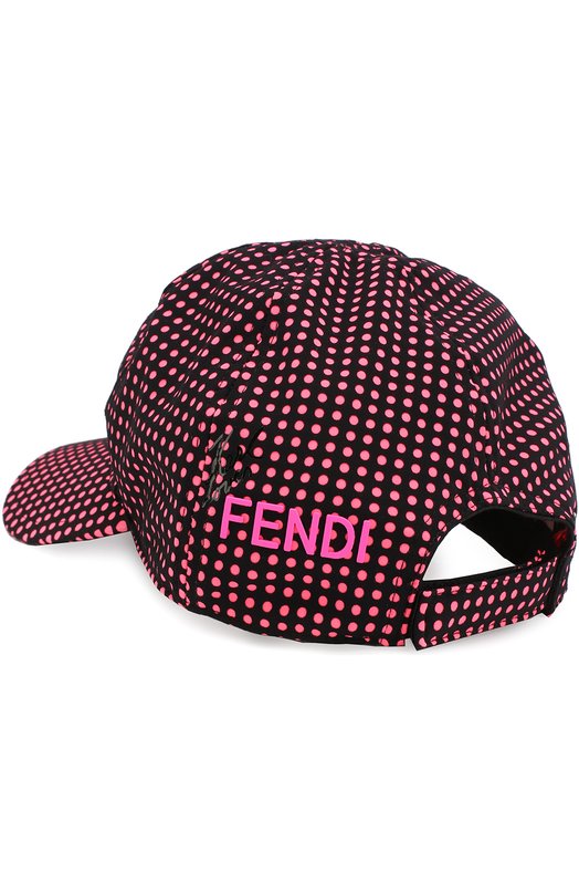 Текстильная бейсболка с аппликацией и логотипом бренда Fendi 