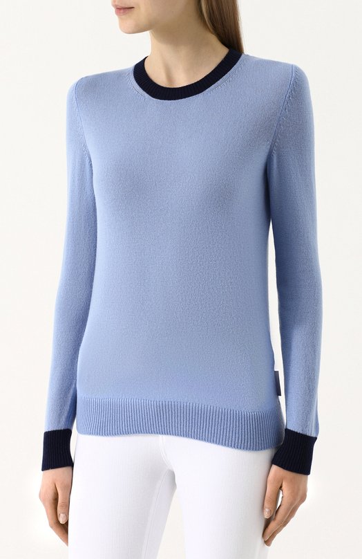 Кашемировый пуловер с круглым вырезом MONCLER 