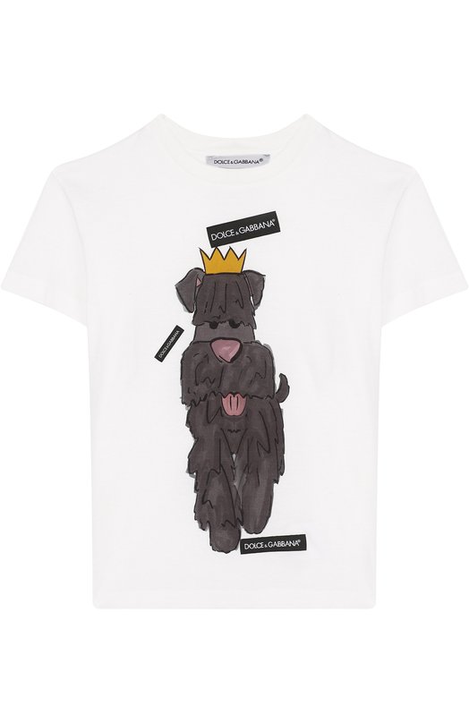 Хлопковая футболка с принтом Dolce&Gabbana 2908373
