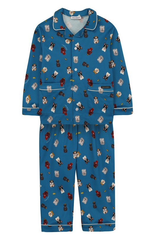 Хлопковая пижама с принтом Dolce&Gabbana 2918362