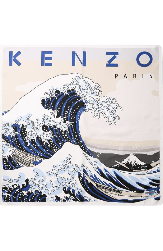 Шелковый платок с принтом Kenzo 