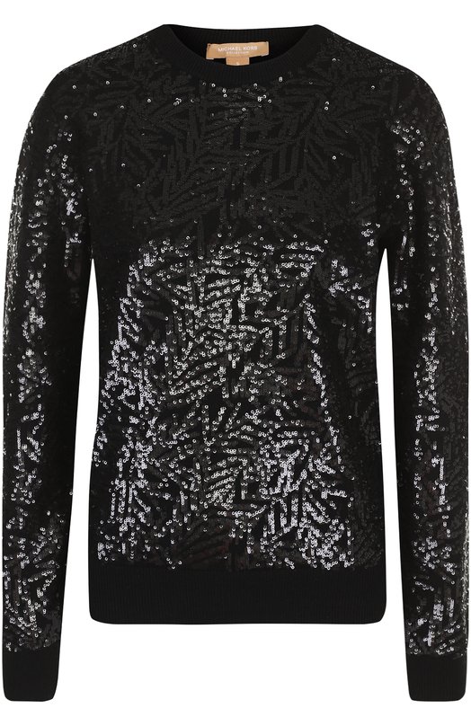 Кашемировый пуловер с пайетками MICHAEL KORS COLLECTION 