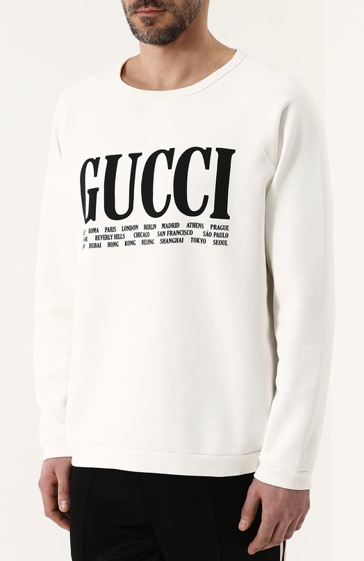 Хлопковый свитшот с принтом Gucci 