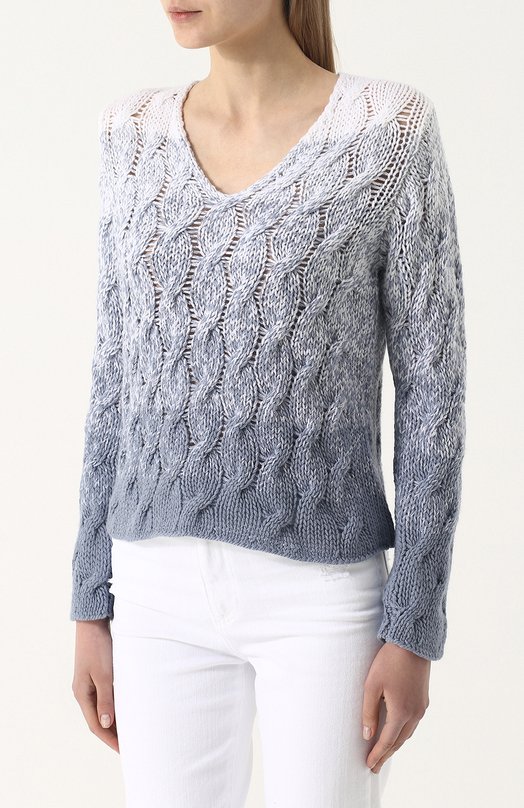 Кашемировый пуловер фактурной вязки CRUCIANI 