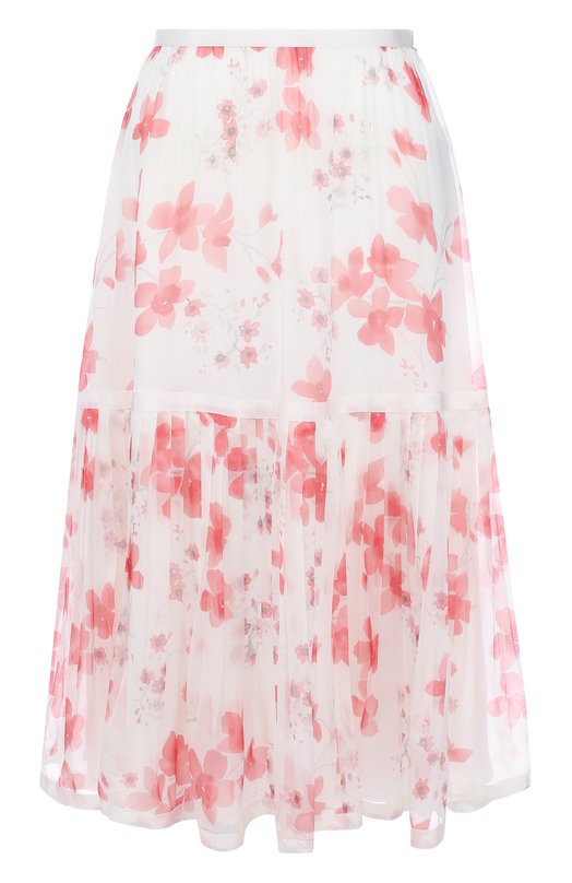 Шелковая юбка-миди с цветочным принтом ea7 
