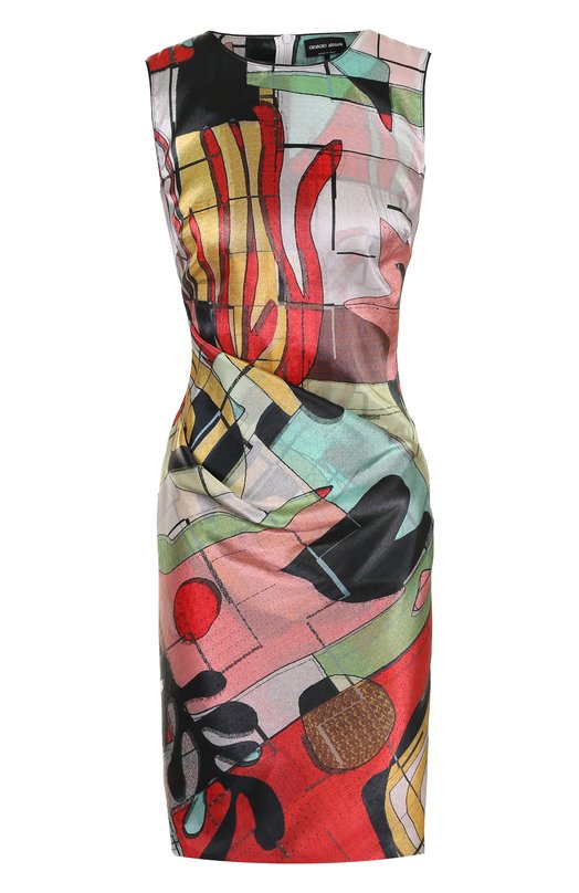 Приталенное мини-платье с принтом Giorgio Armani 