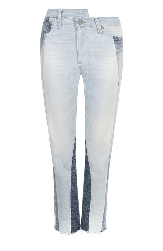 Укороченные джинсы прямого кроя с потертостями AG 