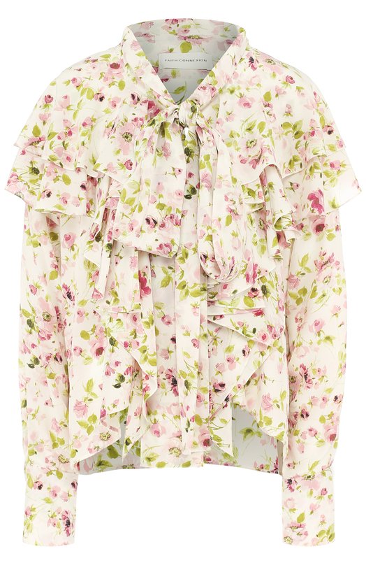 Шелковая блуза с цветочным принтом и воротником аскот Faith Connexion 