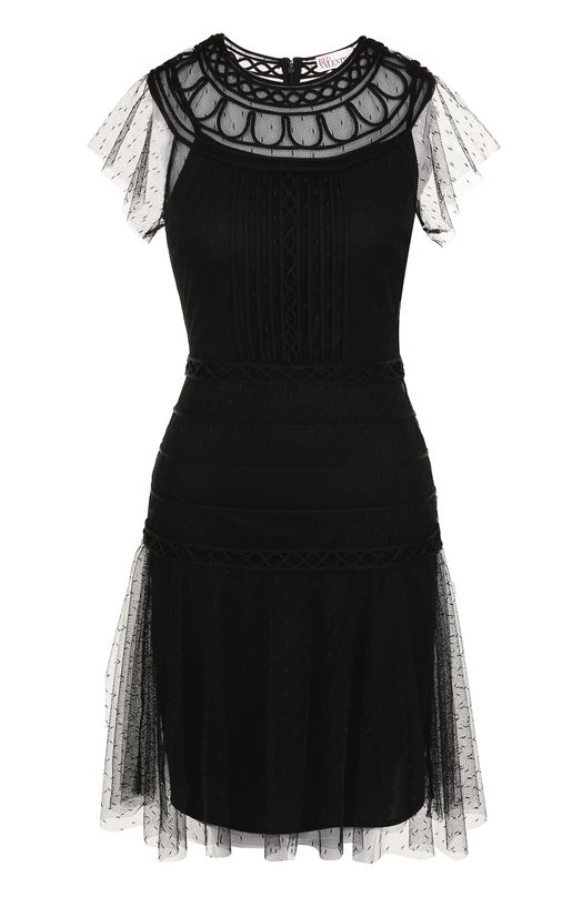 Приталенное мини-платье с круглым вырезом REDVALENTINO 