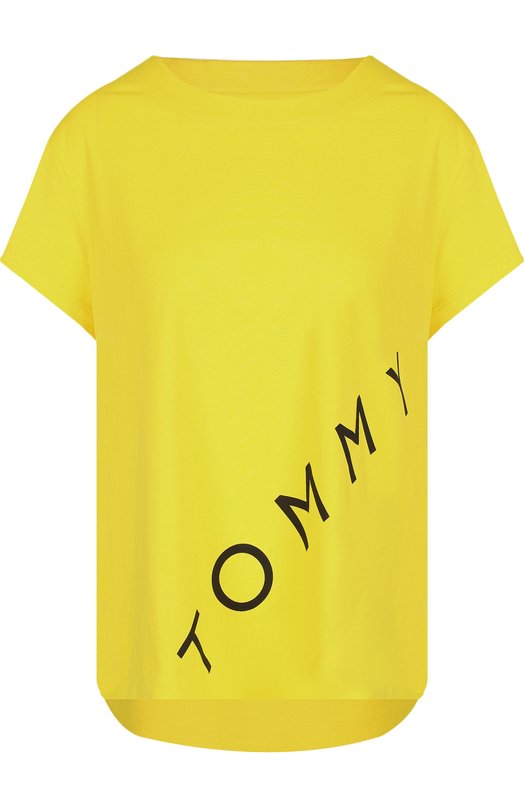 Хлопковая футболка свободного кроя с круглым вырезом Tommy Hilfiger 