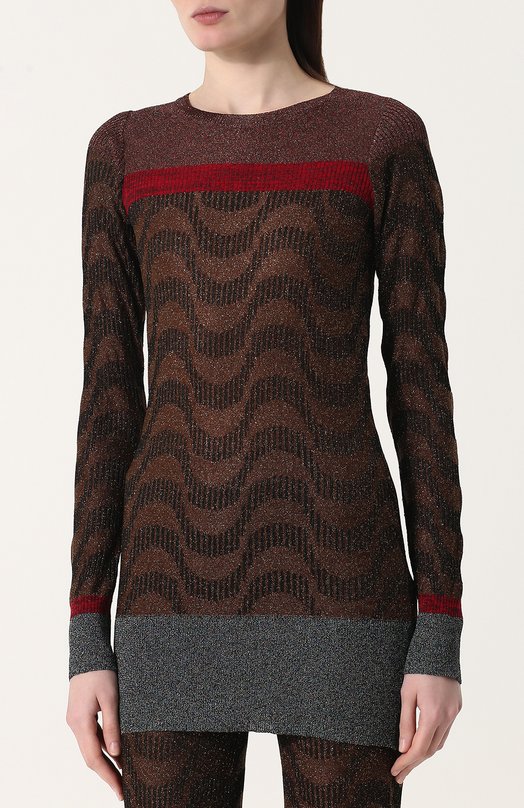 Удлиненный вязаный пуловер с круглым вырезом By Malene Birger 