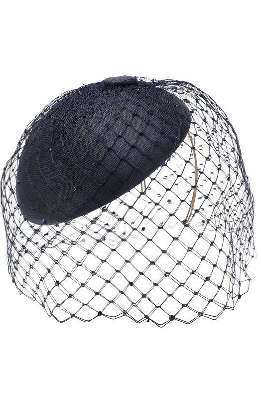 Соломенная шляпа с декоративной сеточкой Philip Treacy 