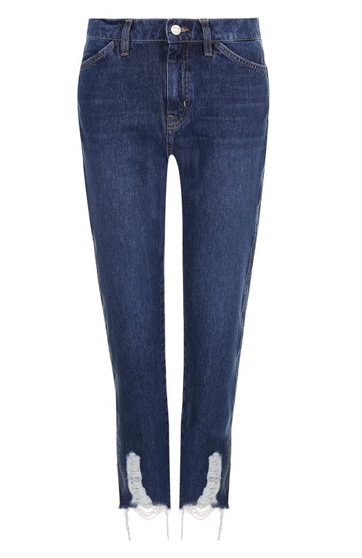 Укороченные джинсы прямого кроя с потертостями MIH Jeans 
