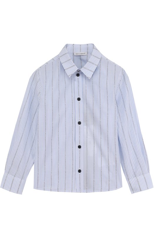 Хлопковая рубашка в полоску Dolce&Gabbana 3402097