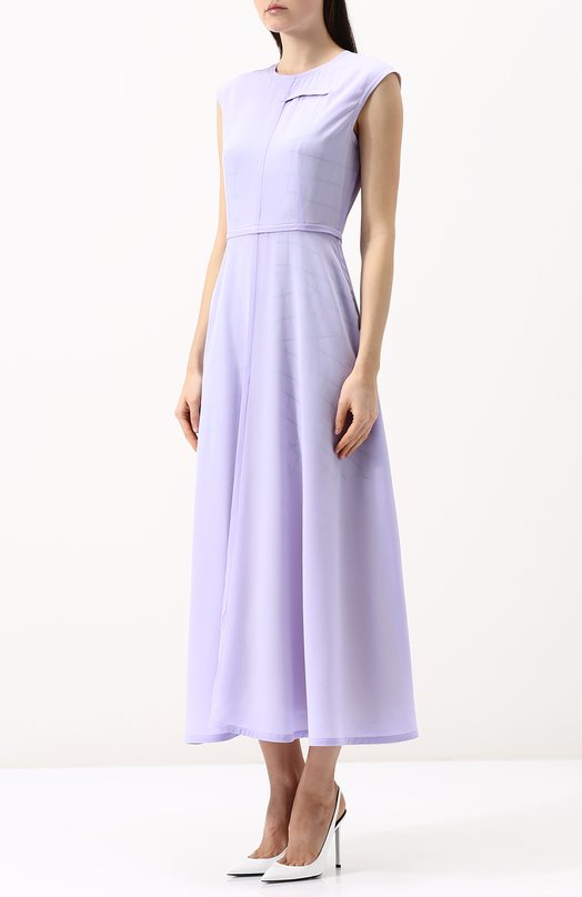 Приталенное шелковое платье-миди Victoria Beckham 