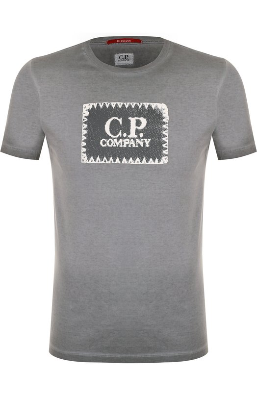 Хлопковая футболка с круглым вырезом C.P. Company 