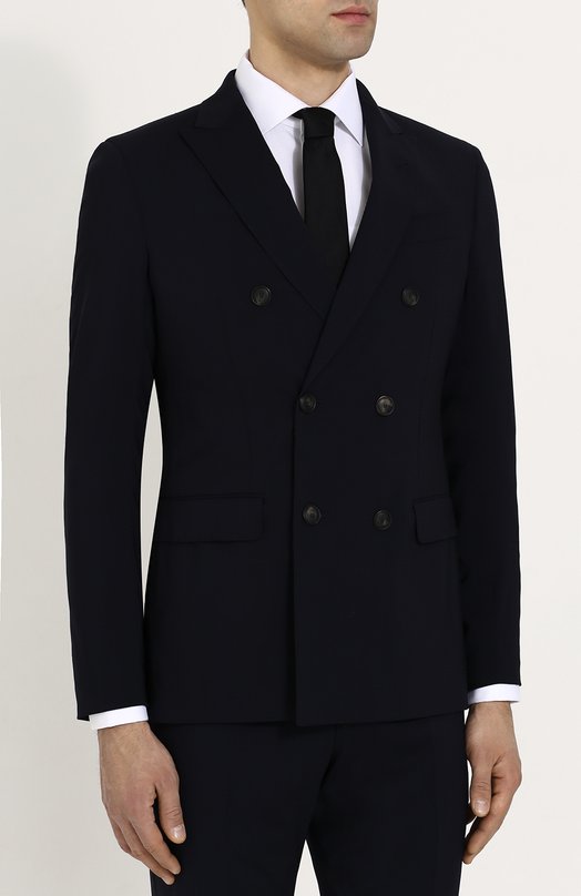 Шерстяной костюм с двубортный пиджаком ea7 