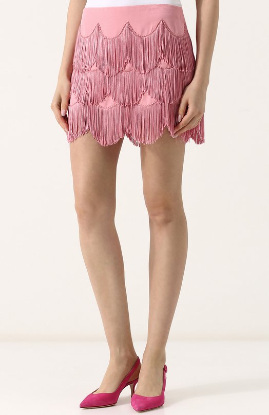 Мини-юбка из вискозы с бахромой Marc by Marc Jacobs 