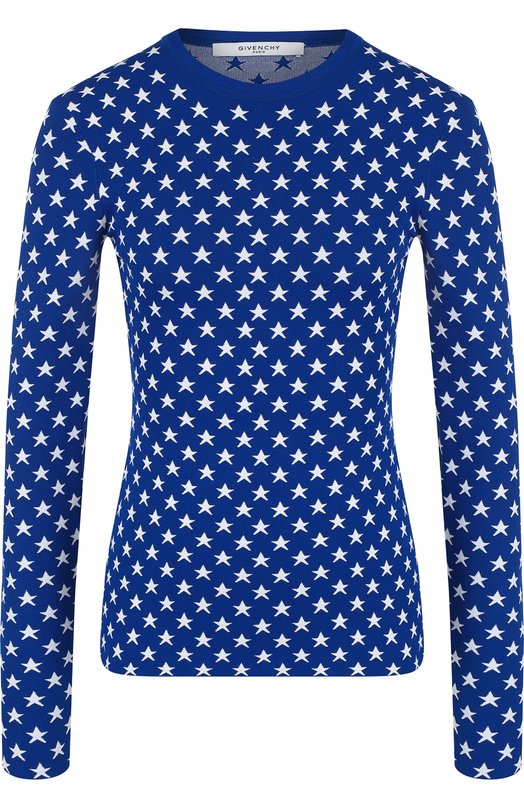 Приталенный пуловер из вискозы с принтом в виде звезд Givenchy 
