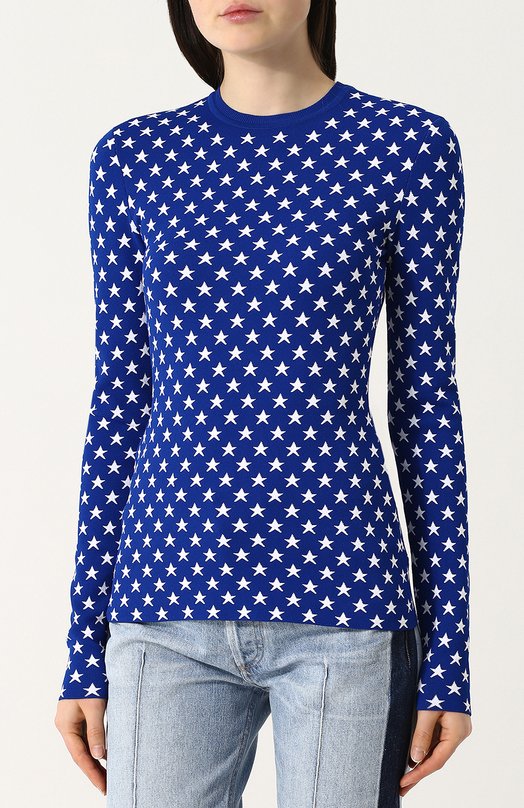 Приталенный пуловер из вискозы с принтом в виде звезд Givenchy 