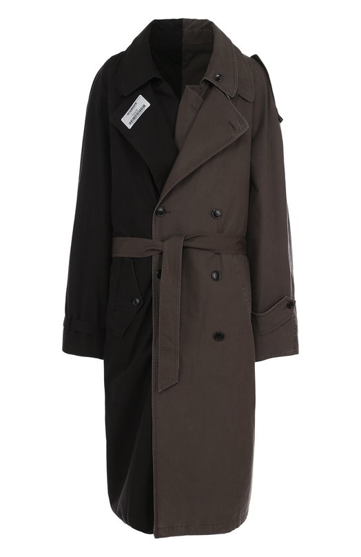 Пальто из смеси вискозы и шерсти с поясом VETEMENTS 